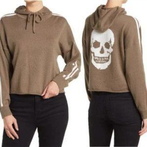 Skull Cashmere Marissa Cropped Hoodie Size S NWT